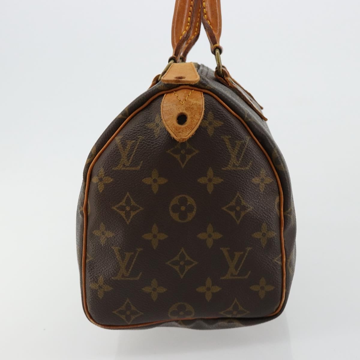 Louis Vuitton Speedy Handbag Monogram Canvas Brown Canvas Handbag ( )