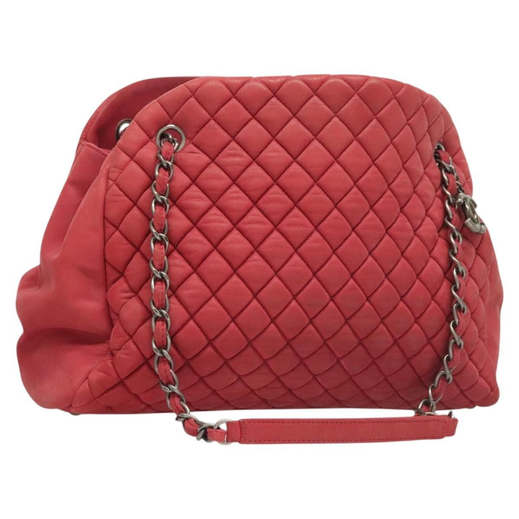 Chanel Matelasse Chain Shoulder Bag Leather Pink Leather Handbag ( )