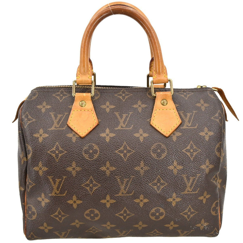 Louis Vuitton Speedy Handbag Monogram Canvas Brown Canvas Handbag ( )