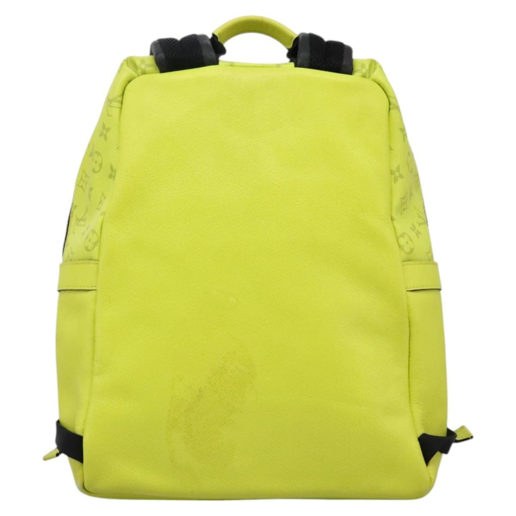 Louis Vuitton Discovery Backpack Monogram Taigarama Yellow Leather Backpack Bag (Authentic  )