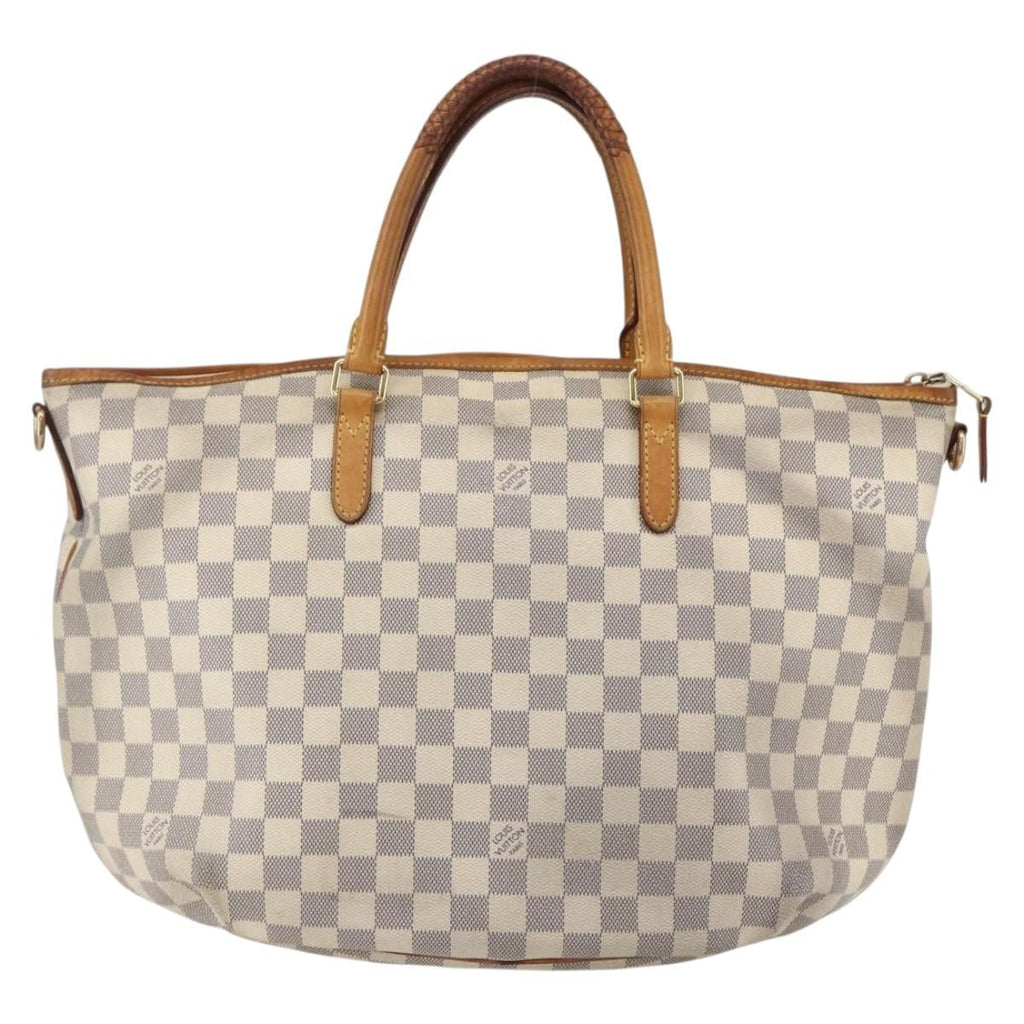 Louis Vuitton Riviera Handbag Damier White Canvas Handbag (Authentic  )
