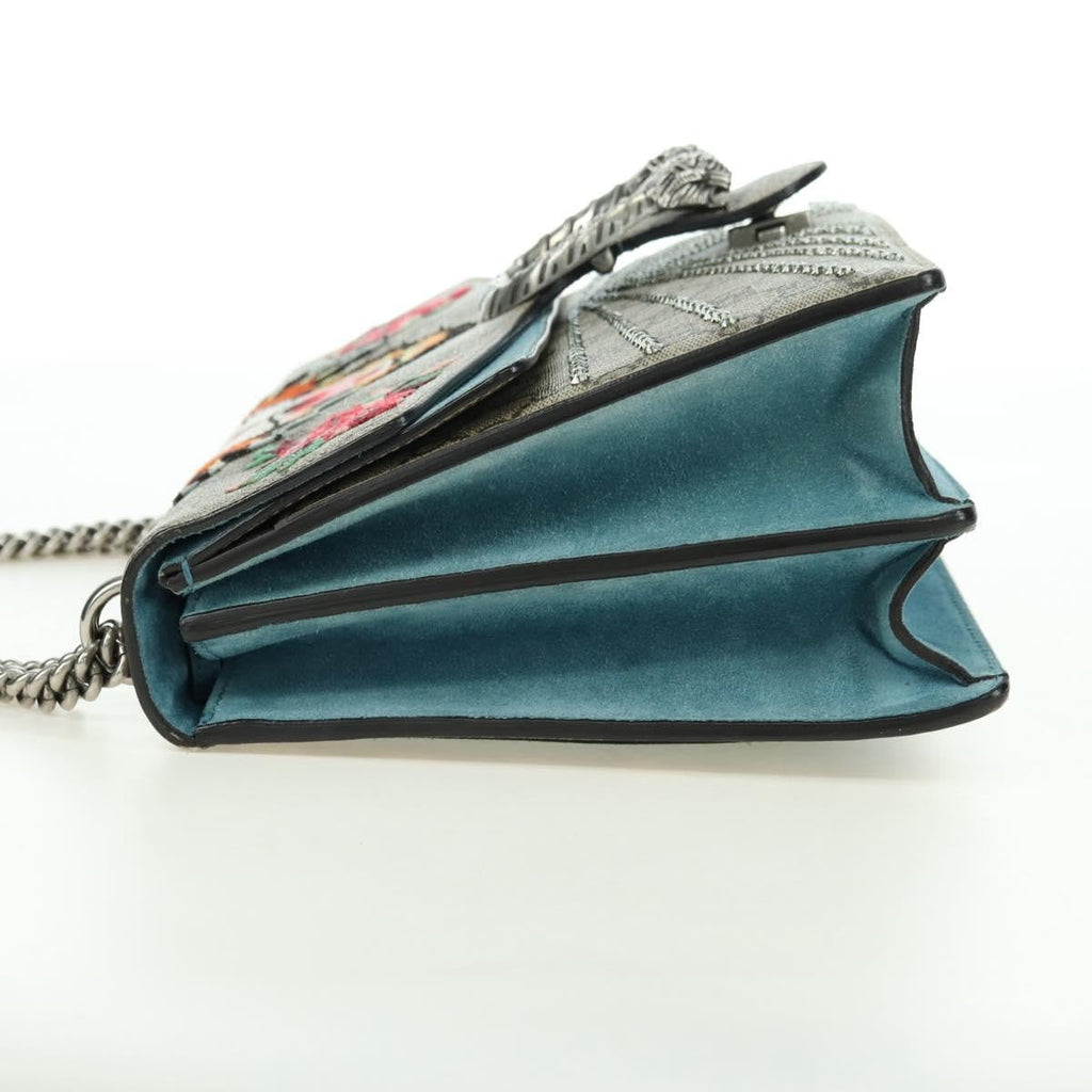 Gucci Zip Top Messenger Bag Gg Coated Canvas Beige Leather Handbag ( )