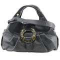 Bvlgari Chandra Hobo Leather Black Leather Handbag (Authentic  )