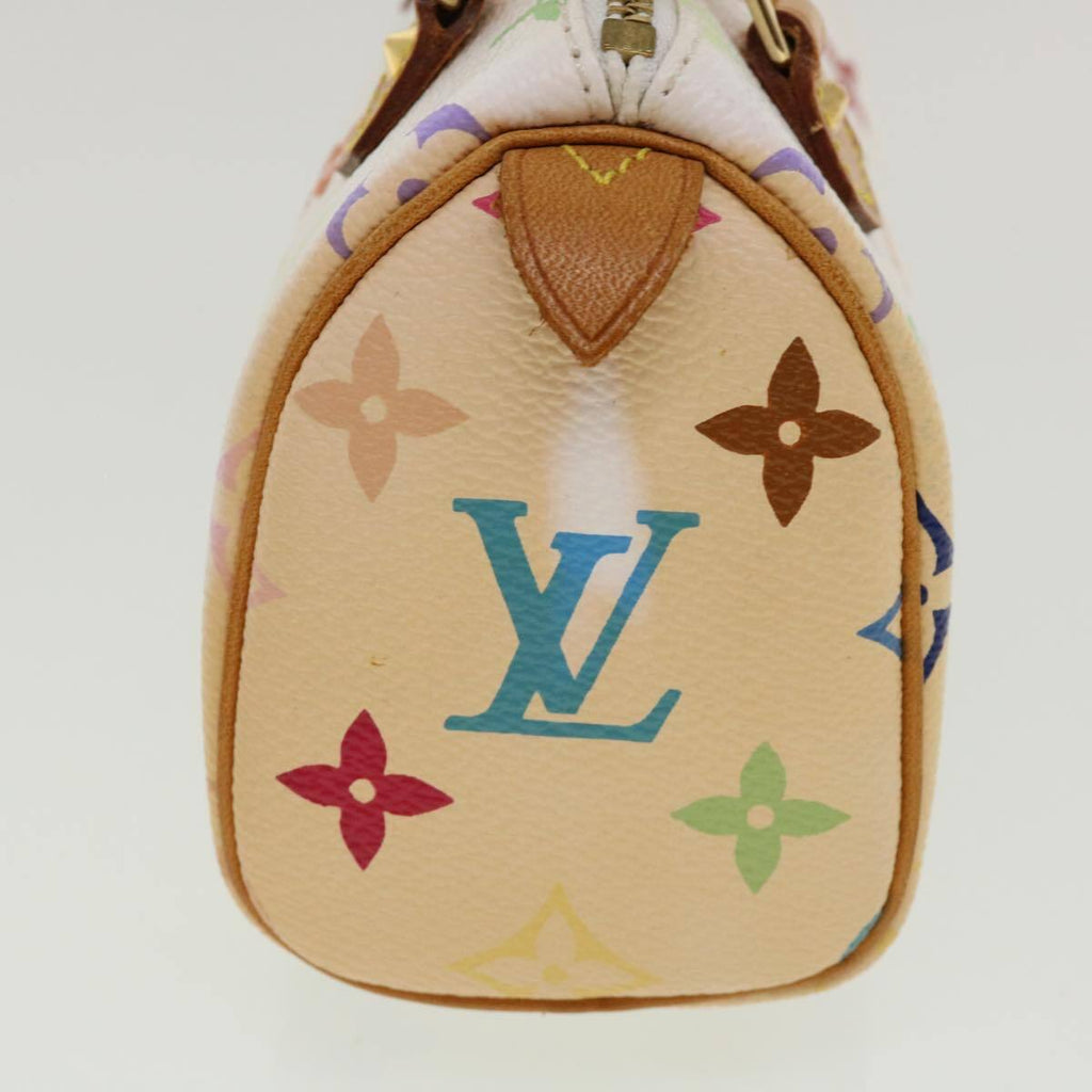 Louis Vuitton Speedy Mini Hl Handbag Monogram Multicolor White Canvas Bag (Authentic  )