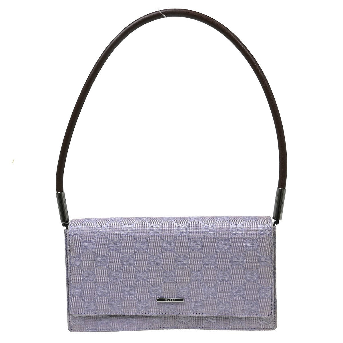 Gucci Vintage Shoulder Bag Gg Canvas And Leather Purple Canvas Handbag ( )