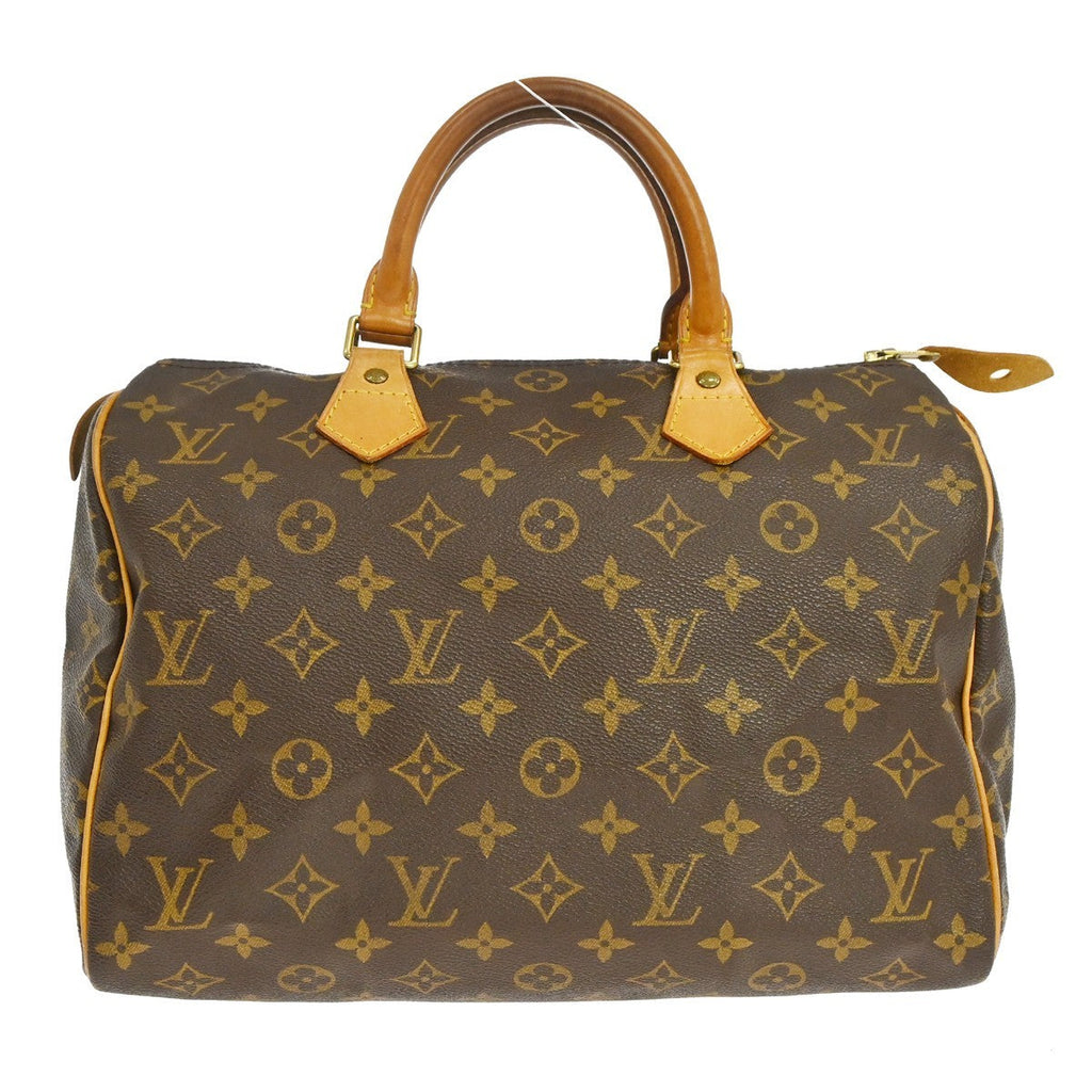 Louis Vuitton Speedy Handbag Monogram Canvas Brown Canvas Handbag ( )