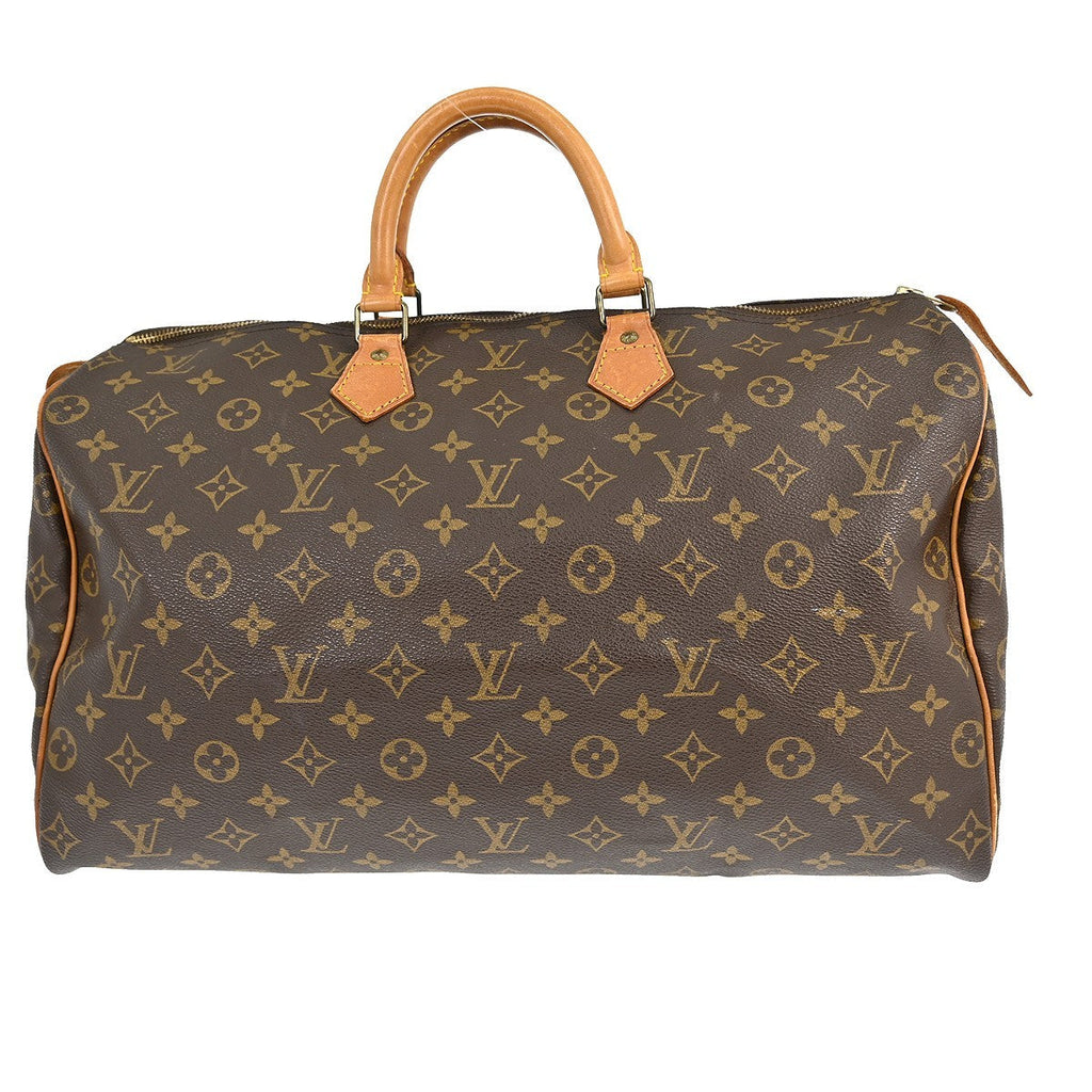 Louis Vuitton Speedy Handbag Monogram Canvas Brown Canvas Handbag ( )