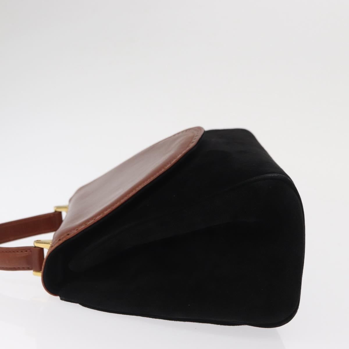 Salvatore Ferragamo Vintage Handbag Suede Black Suede Handbag (Authentic  )
