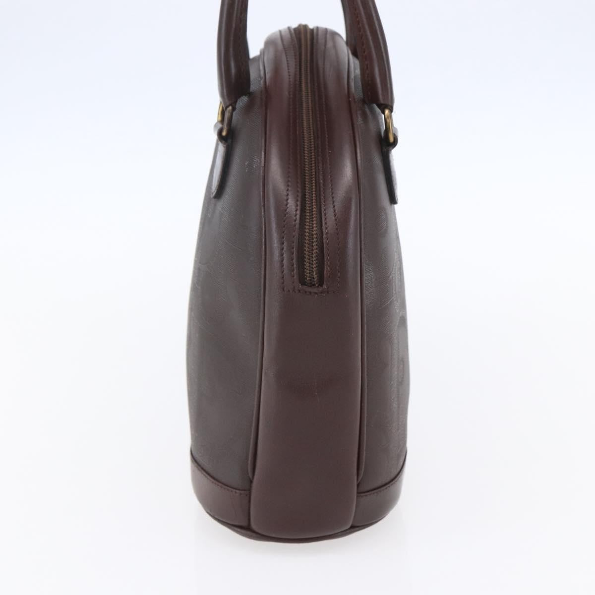 Christian Dior Vintage Trotter Handbag Canvas Brown Pvc Handbag (Authentic  )