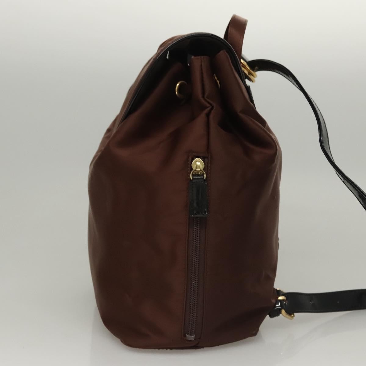 Balenciaga Vintage Backpack Nylon Brown Nylon Backpack Bag (Authentic  )