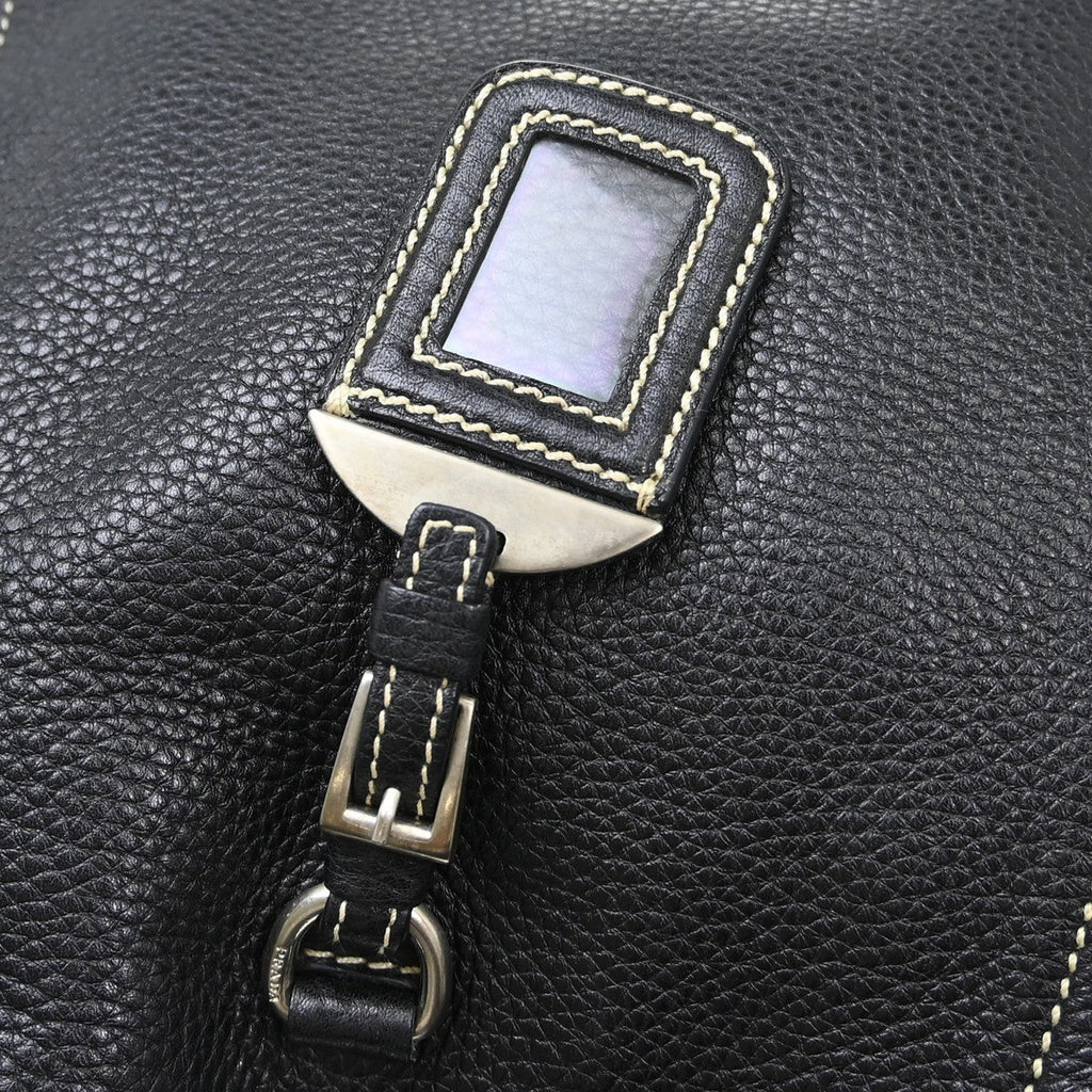 Prada Vintage Handbag Leather Black Leather Handbag ( )