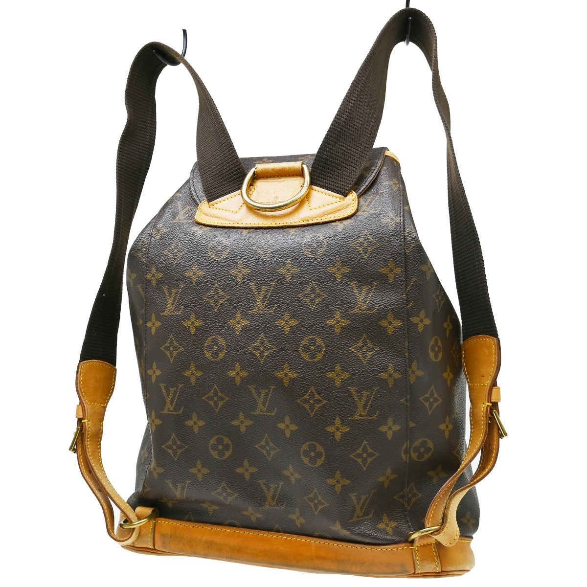 Louis Vuitton Vintage Montsouris Backpack Monogram Canvas Brown Canvas Backpack Bag ( )