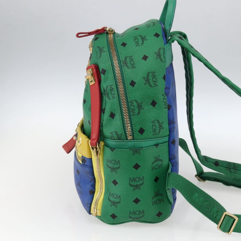 MCM Vintage Vicetos Backpack Pvc Leather Multicolour Pvc Backpack Bag (Authentic  )