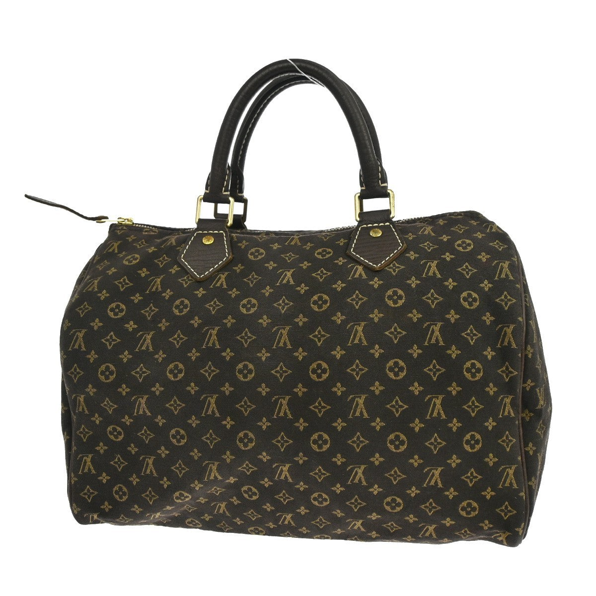 Louis Vuitton Speedy Handbag Mini Lin Brown Canvas Handbag ( )