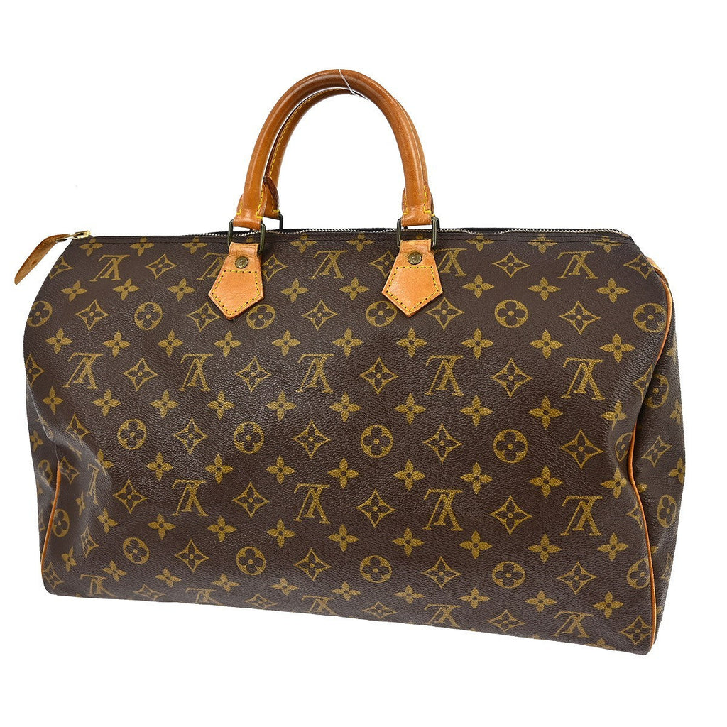 Louis Vuitton Speedy Handbag Monogram Canvas Brown Canvas Handbag ( )