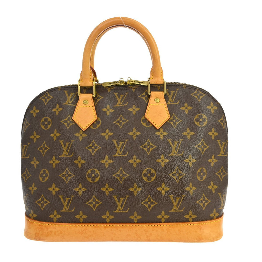 Louis Vuitton Alma Handbag Monogram Canvas Brown Canvas Handbag (Authentic  )
