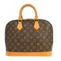 Louis Vuitton Alma Handbag Monogram Canvas Brown Canvas Handbag (Authentic  )