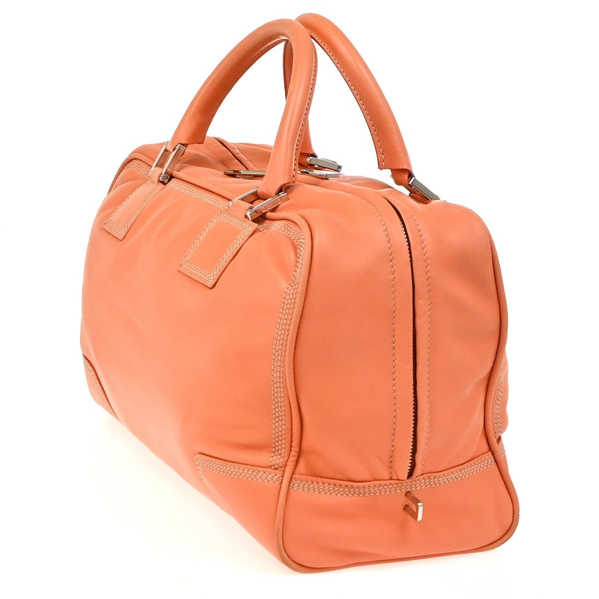 Loewe Amazona Bag Leather Orange Leather Handbag ( )