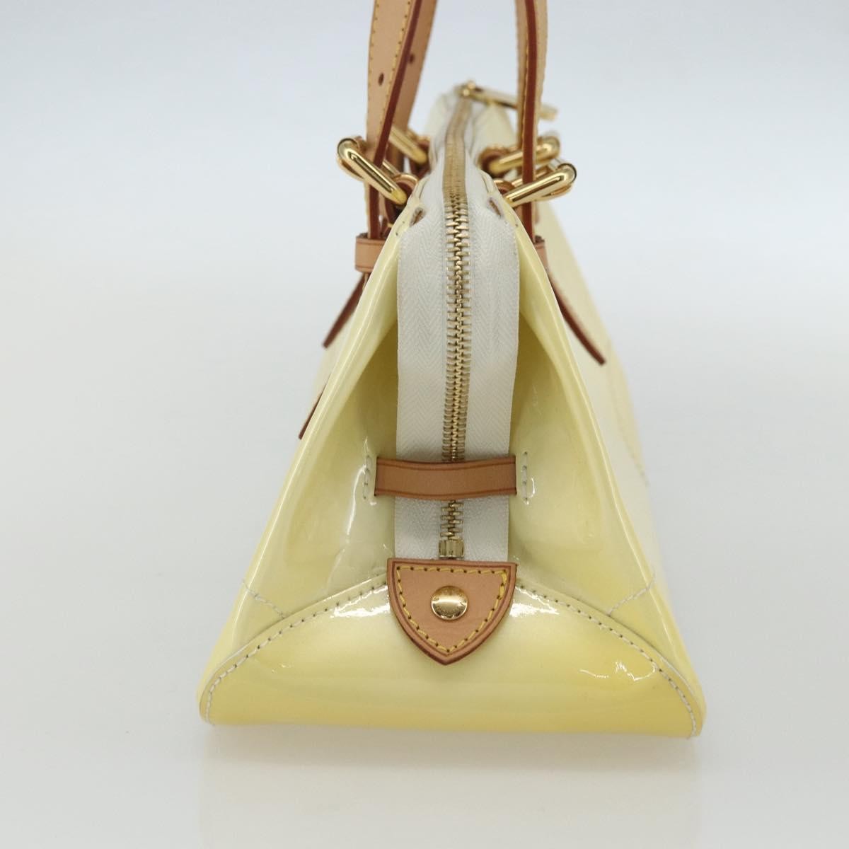 Louis Vuitton Rosewood Avenue Handbag Monogram Vernis Yellow Patent_Leather Handbag (Authentic  )