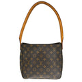 Louis Vuitton Monogram Looping Handbag Monogram Canvas Brown Canvas Handbag (Authentic  )