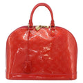 Louis Vuitton Alma Handbag Monogram Vernis Red Patent_Leather Handbag ( )