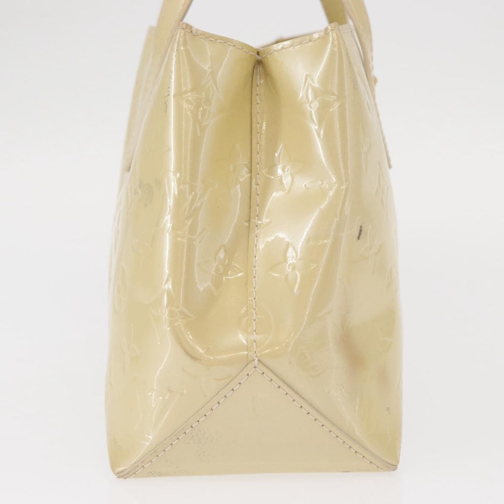 Louis Vuitton Wilshire Handbag Monogram Vernis Beige Patent_Leather Handbag (Authentic  )