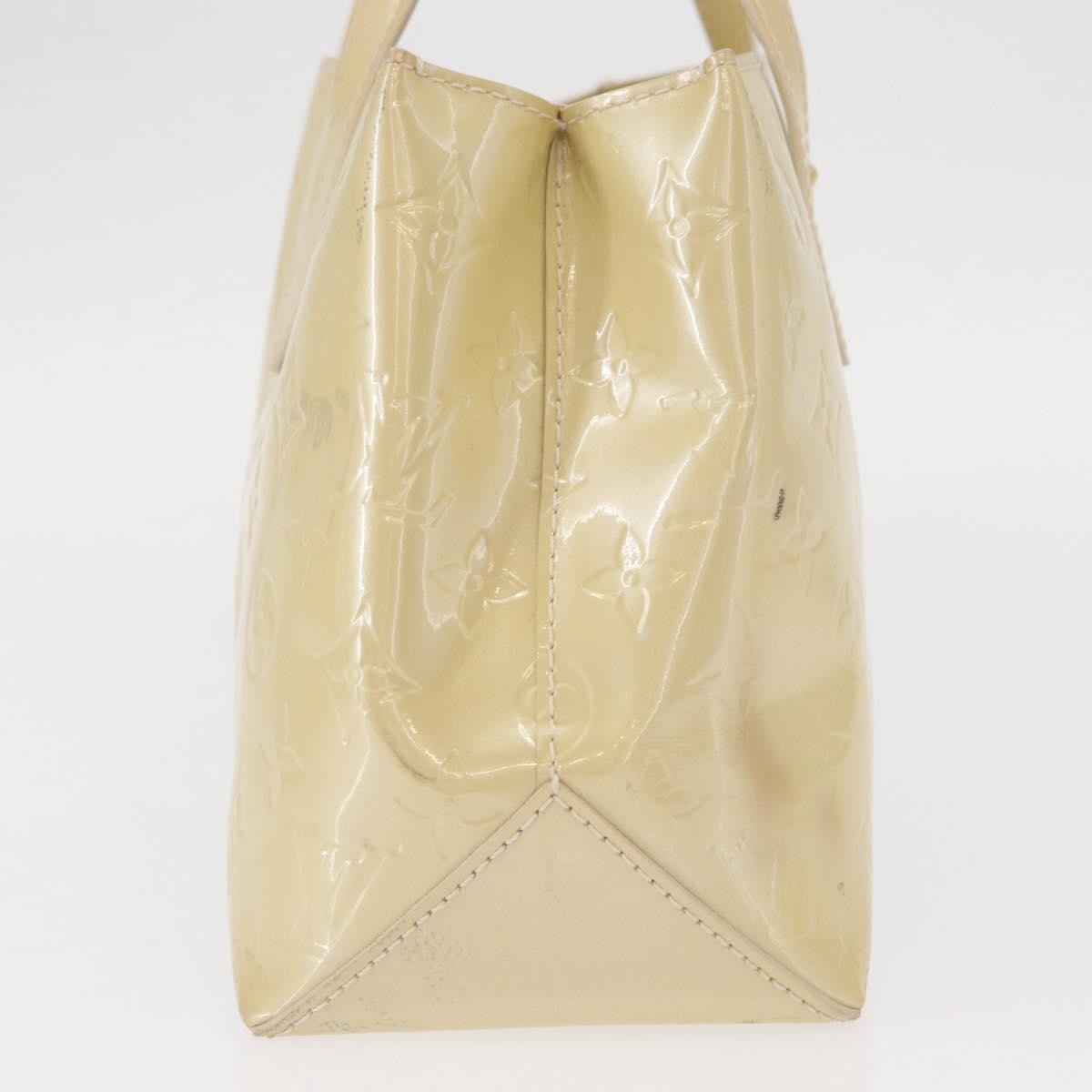 Louis Vuitton Wilshire Handbag Monogram Vernis Beige Patent_Leather Handbag (Authentic  )