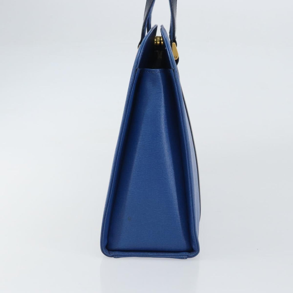 Burberry Vintage Handbag Leather Blue Leather Handbag (Authentic  )