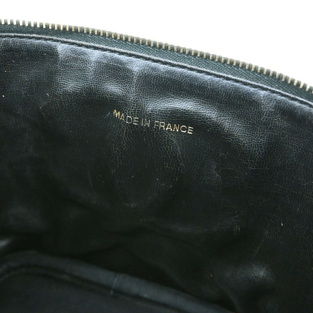 Chanel Vintage Timeless Cosmetic Case Caviar Black Leather Handbag (Authentic  )