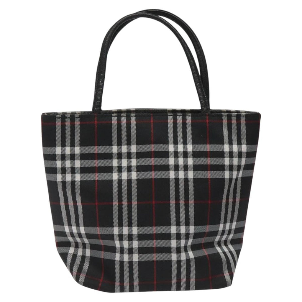 Burberry Nova Check Tote Nylon Black Nylon Handbag (Authentic  )