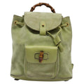 Gucci Gucci Bamboo Backpack Daim Green Suede Backpack Bag (Authentic  )