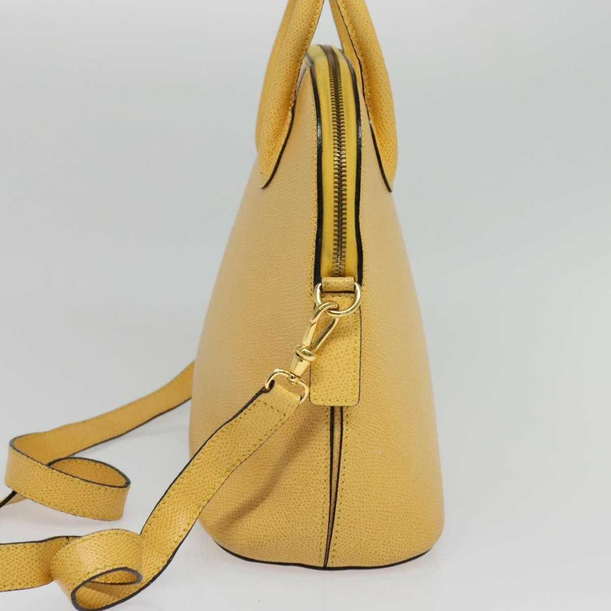 Celine Handbag Leather Yellow Leather Handbag (Authentic  )