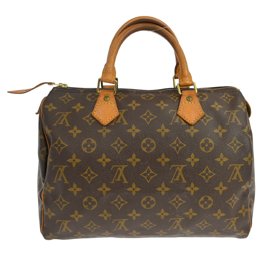 Louis Vuitton Speedy Handbag Monogram Canvas Brown Canvas Handbag ( )