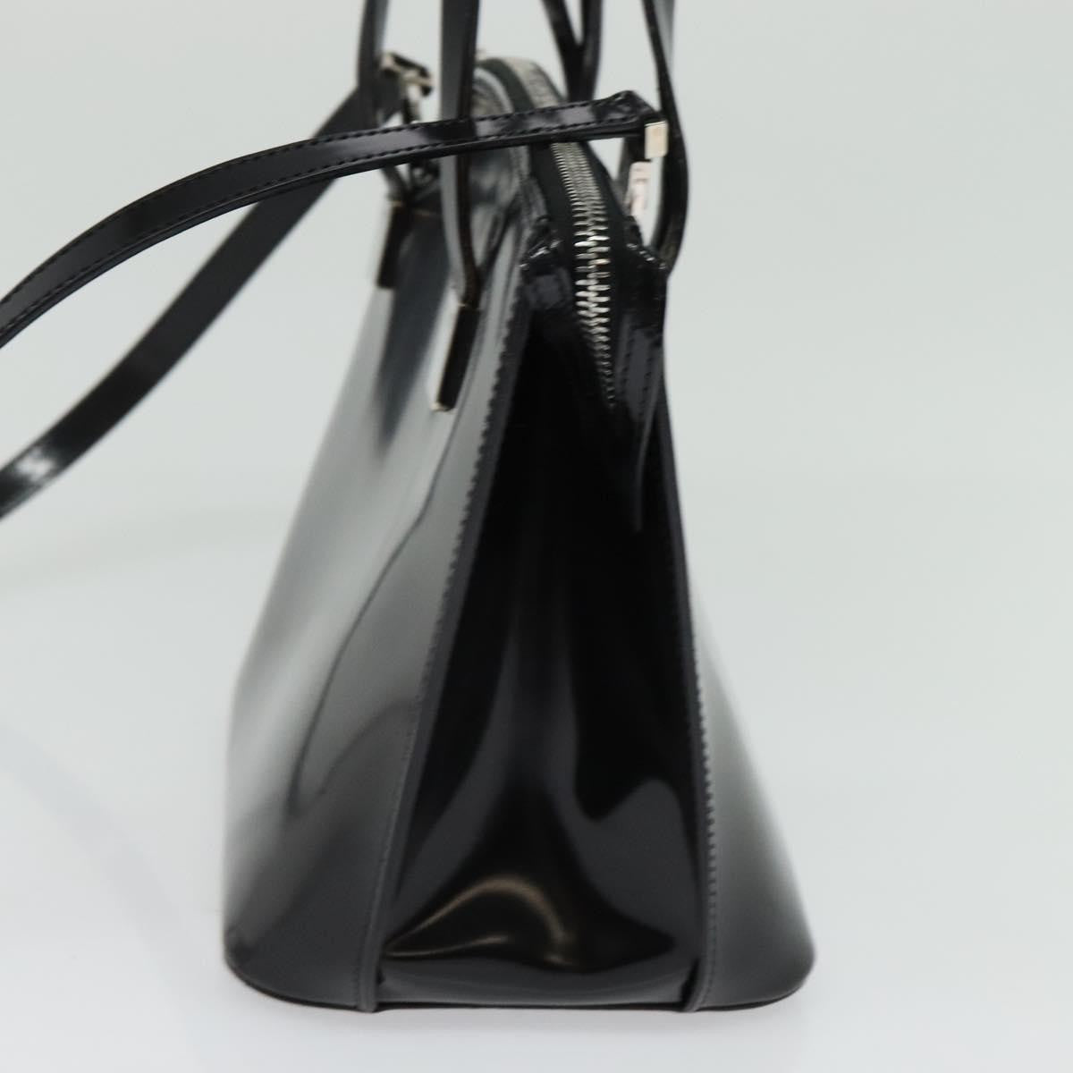 Celine Handbag Patent Leather Black Patent_Leather Handbag (Authentic  )