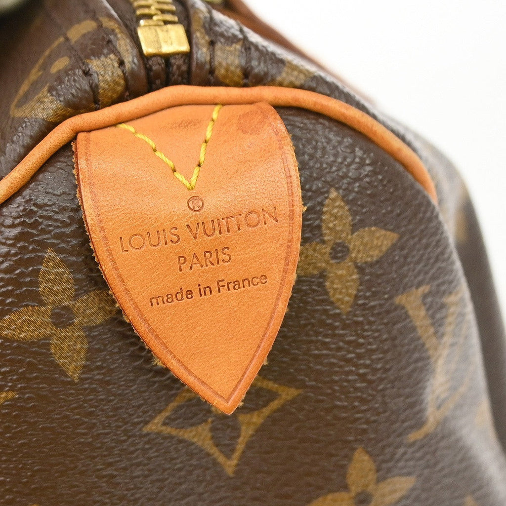 Louis Vuitton Speedy Handbag Monogram Canvas Brown Canvas Handbag ( )