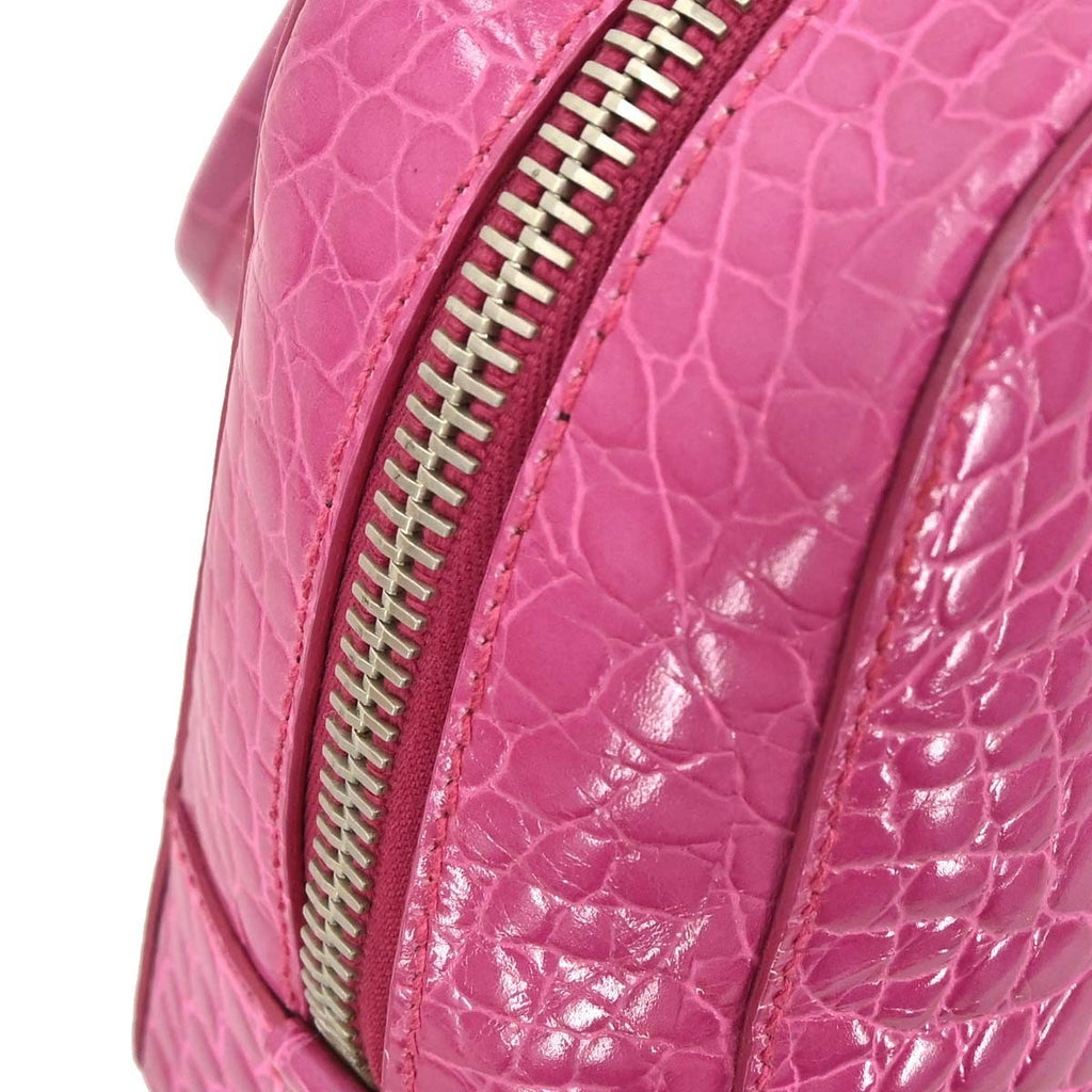 Prada Convertible Bowler Bag Saffiano Leather Pink Leather Handbag ( )