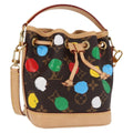 Louis Vuitton Noe Handbag Yayoi Kusama Painted Dots Monogram Canvas Brown Canvas Handbag (Authentic  )