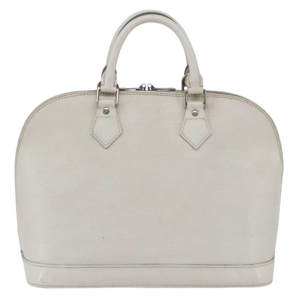 Louis Vuitton Alma Handbag Epi Leather White Leather Handbag (Authentic  )