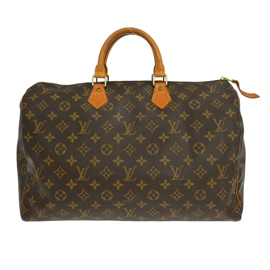 Louis Vuitton Speedy Handbag Monogram Canvas Brown Canvas Handbag ( )