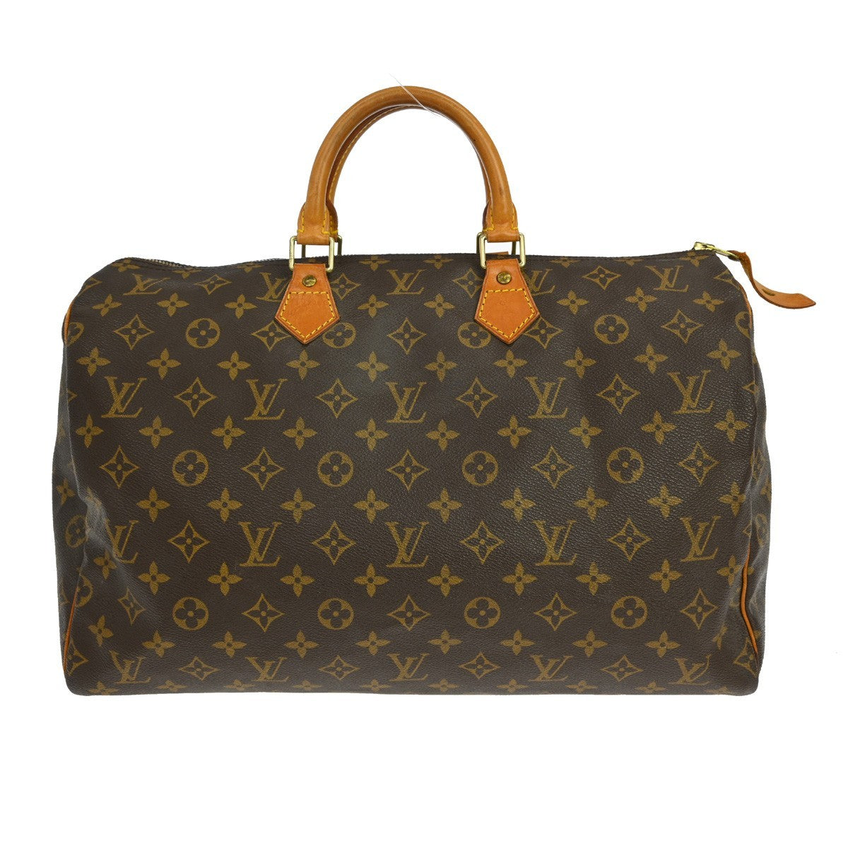 Louis Vuitton Speedy Handbag Monogram Canvas Brown Canvas Handbag ( )