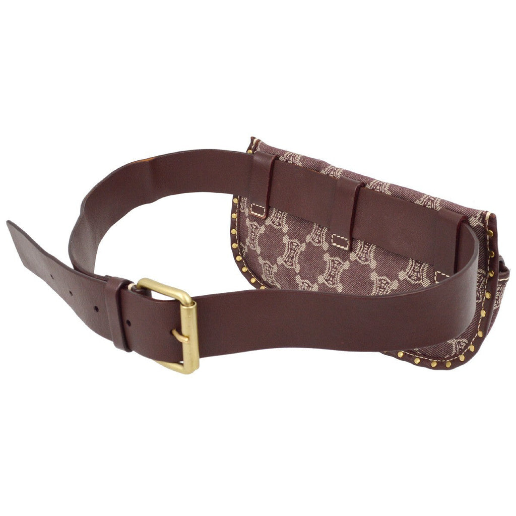 Celine Macadam Waist Bag Denim Brown Denim_Jeans Backpack Bag ( )