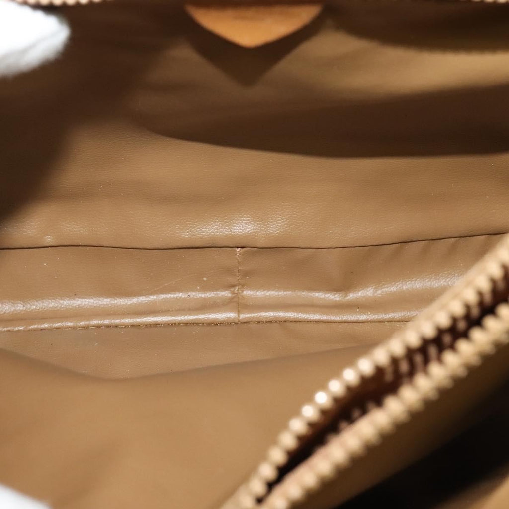 Celine Vintage Macadam Handbag Canvas Beige Canvas Bag (Authentic  )