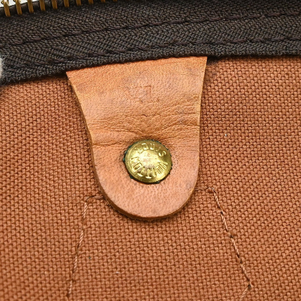 Louis Vuitton Speedy Handbag Monogram Canvas Brown Canvas Handbag ( )