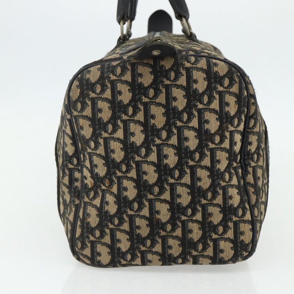 Christian Dior Vintage Trotter Boston Bag Diorissimo Canvas Navy Canvas Handbag ( )