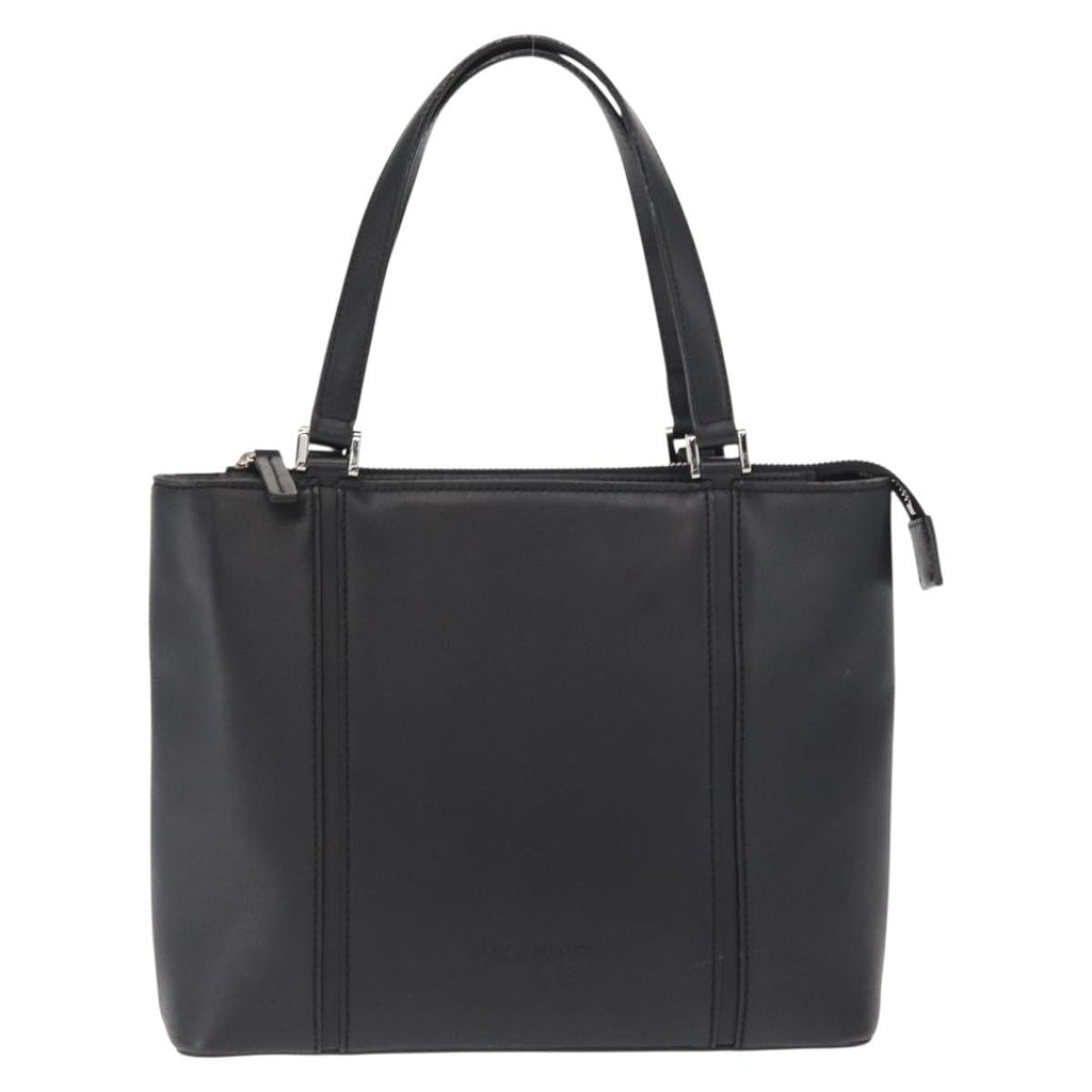 Burberry Vintage Handbag Leather Black Leather Handbag (Authentic  )