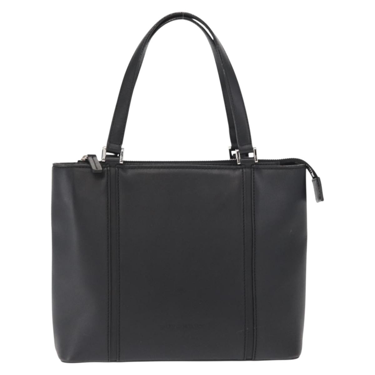 Burberry Vintage Handbag Leather Black Leather Handbag (Authentic  )