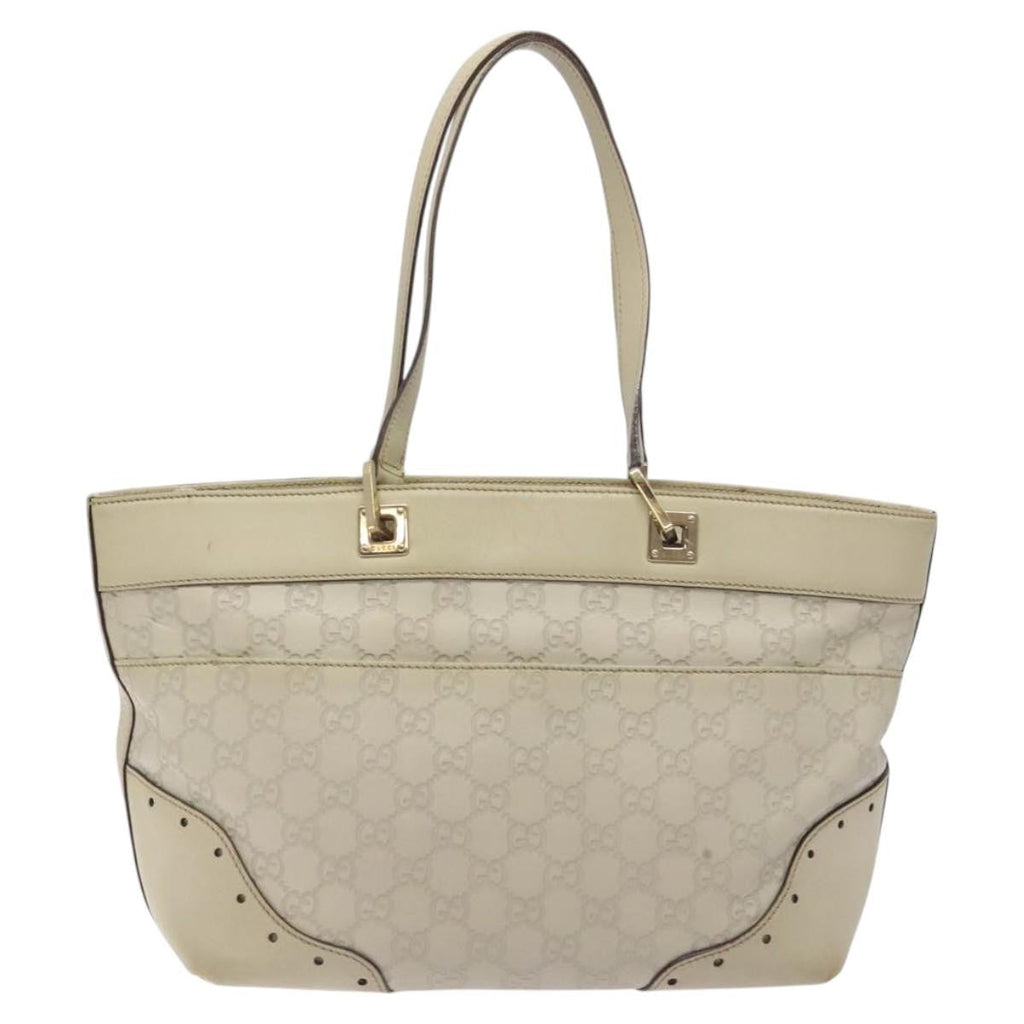 Gucci Gg Canvas Bag Canvas White Canvas Bag (Authentic  )