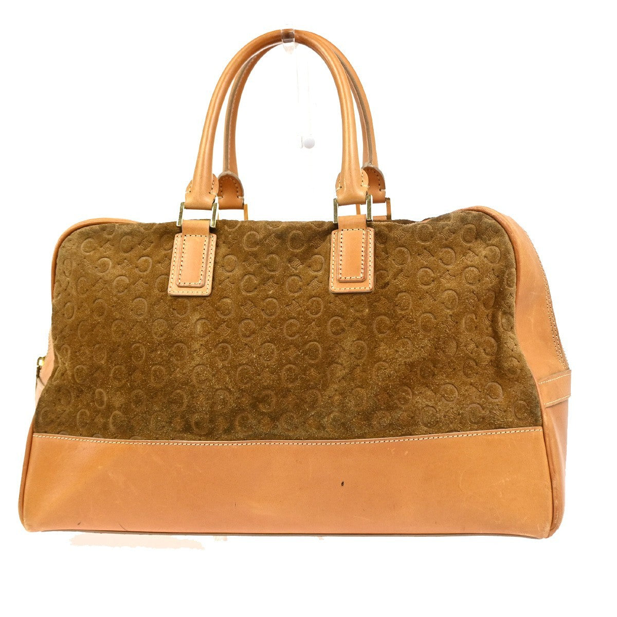 Celine C Macadam Handbag Suede And Leather Brown Suede Handbag ( )