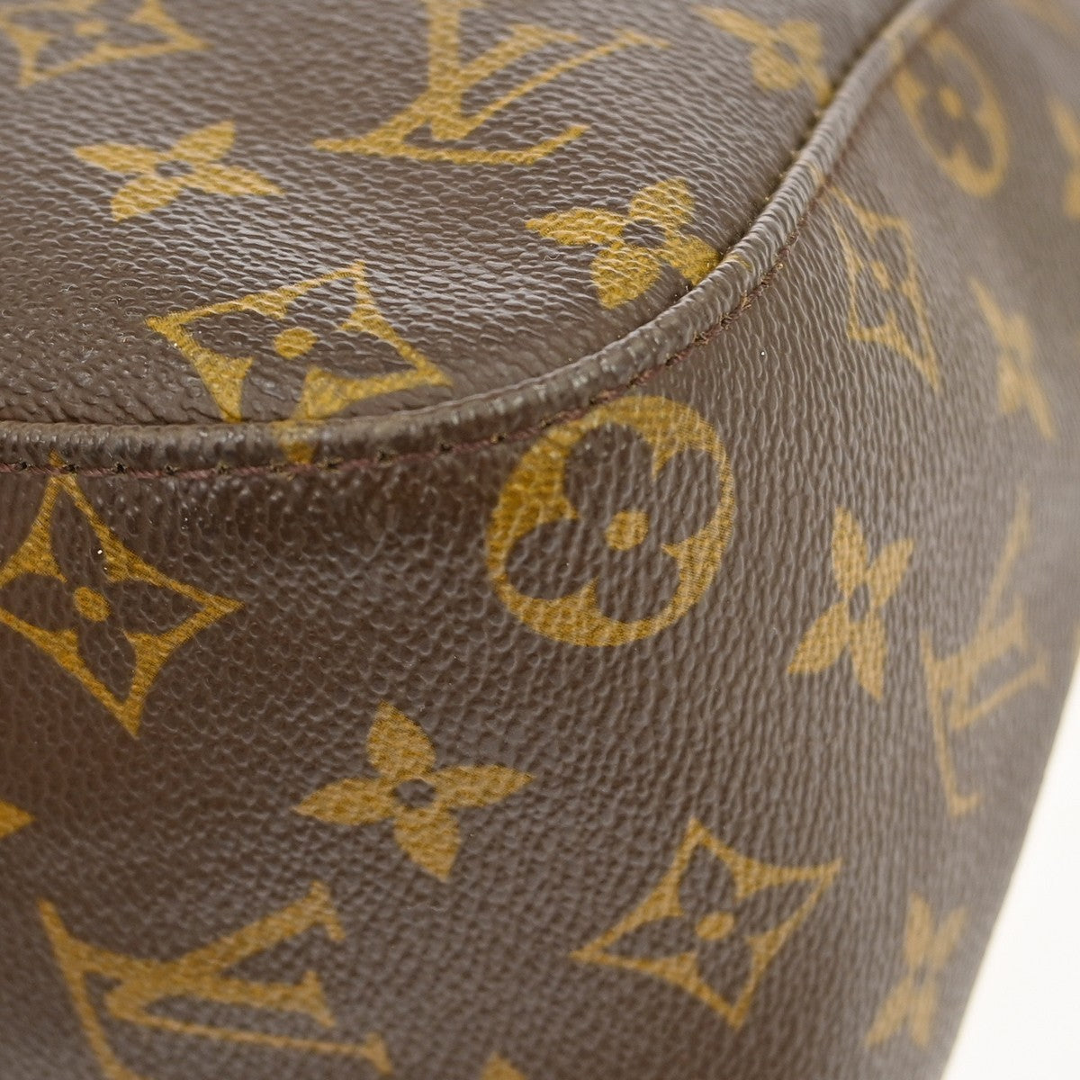 Louis Vuitton Monogram Looping Handbag Monogram Canvas Brown Canvas Handbag (Authentic  )
