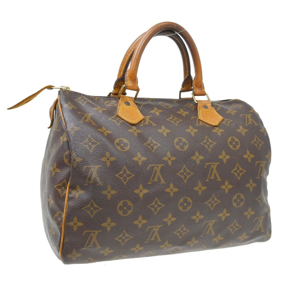 Louis Vuitton Speedy Handbag Monogram Canvas Brown Canvas Handbag ( )